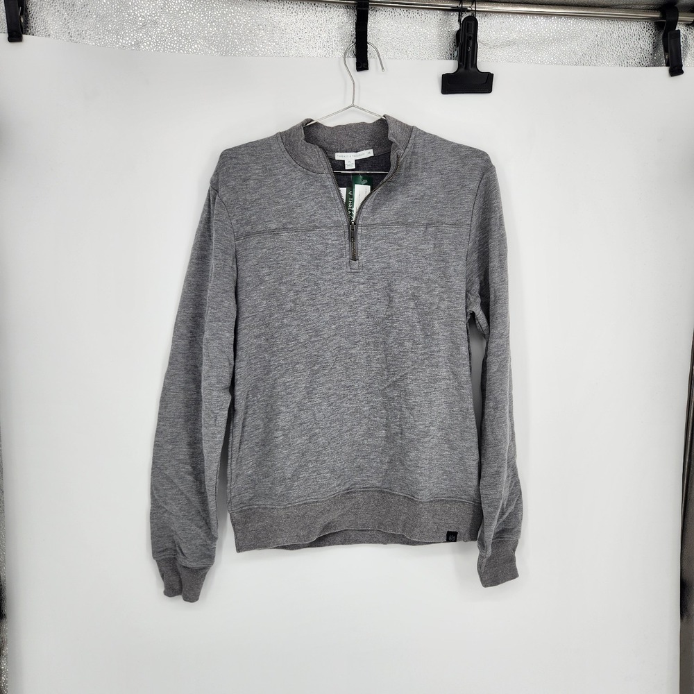 Threads 4 Thought Men's Light Grey XS Comfort Slub Terry Half Zip Pullover